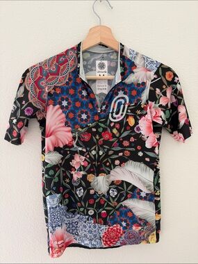 Women’s Ostroy Black Floral Short-Sleeve Cycling Jersey